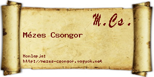 Mézes Csongor névjegykártya